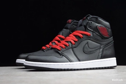 HIGH - RED BLACK SATIN GYM JORDAN RETRO 1 555088-060 1210